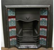 Arts & Crafts Tiled Cast Iron Fireplace Insert