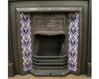 Reclaimed Victorian Tiled Fireplace Insert