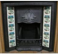 Arts & Crafts Tiled Cast Iron Fireplace Insert