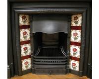 Edwardian Tiled Cast Iron Fireplace Insert