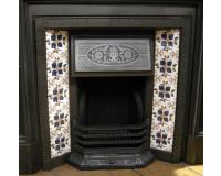 Arts & Crafts Tiled Cast Iron Fireplace Insert