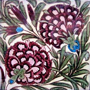 William De Morgan Arts & Crafts Flower Fireplace Tiles